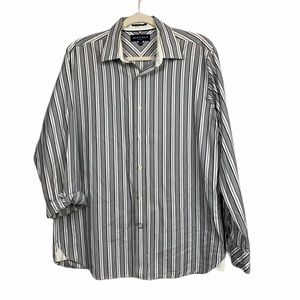 Austin Reed London Striped Button-down Shirt Sz M